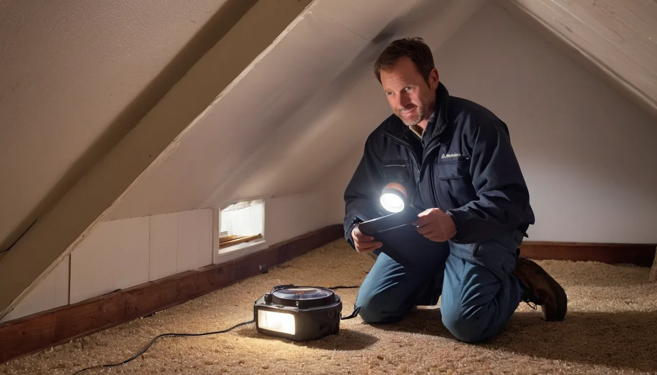 Local provider inspecting an attic for signs of rodents or wildlife in a Woodbury home